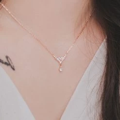 Wing Bling Casual Style Street Style Elegant Style Necklaces & Pendants For Women Pink Gold X One Size -Wing Bling Online Shop org 1033