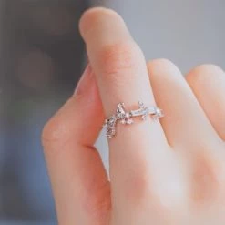 Wing Bling Rings For Women Pink X One Size