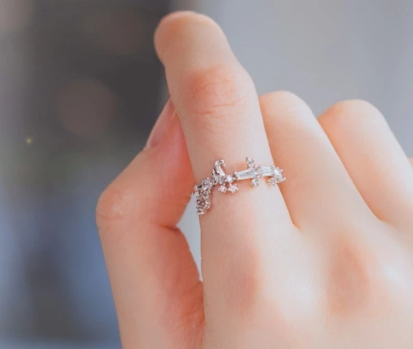 Wing Bling Rings For Women Pink X One Size 3 Wing Bling Rings For Women Pink X One Size