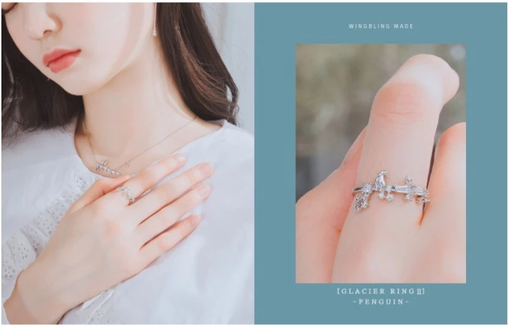 Wing Bling Rings For Women Pink X One Size 7 Wing Bling Rings For Women Pink X One Size - Image 5