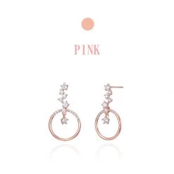 Wing Bling Casual Style Street Style Party Style Elegant Style Earrings For Women Pink X One Size -Wing Bling Online Shop org 1316