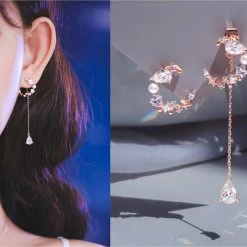 Wing Bling Casual Style Street Style Elegant Style Earrings For Women Pink Gold X One Size -Wing Bling Online Shop org 138