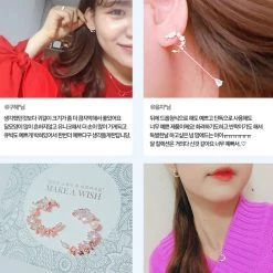 Wing Bling Casual Style Street Style Elegant Style Earrings For Women Pink Gold X One Size -Wing Bling Online Shop org 139