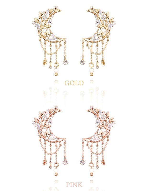 Wing Bling Earrings For Women Gold X Piercing 4 Wing Bling Earrings For Women Gold X Piercing - Image 2