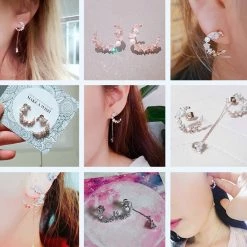 Wing Bling Casual Style Street Style Elegant Style Earrings For Women Pink Gold X One Size -Wing Bling Online Shop org 140