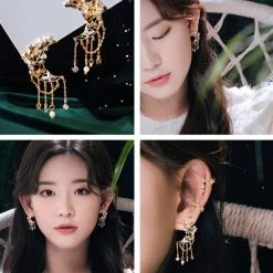 Wing Bling Earrings For Women Gold X Piercing 11 Wing Bling Earrings For Women Gold X Piercing -Wing Bling Online Shop org 1402