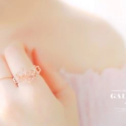 Wing Bling Rings For Women Pink X One Size