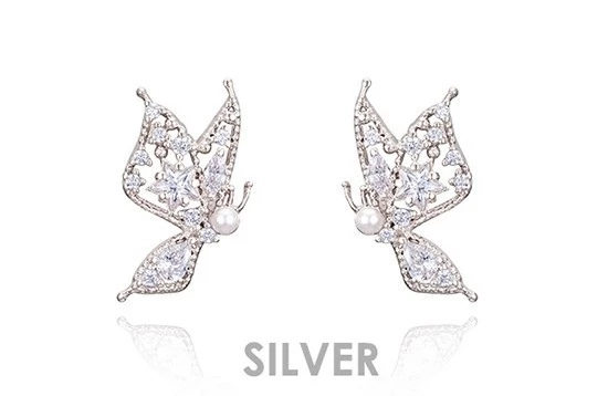 Wing Bling Earrings For Women Silver X One Size 7 Wing Bling Earrings For Women Silver X One Size - Image 5