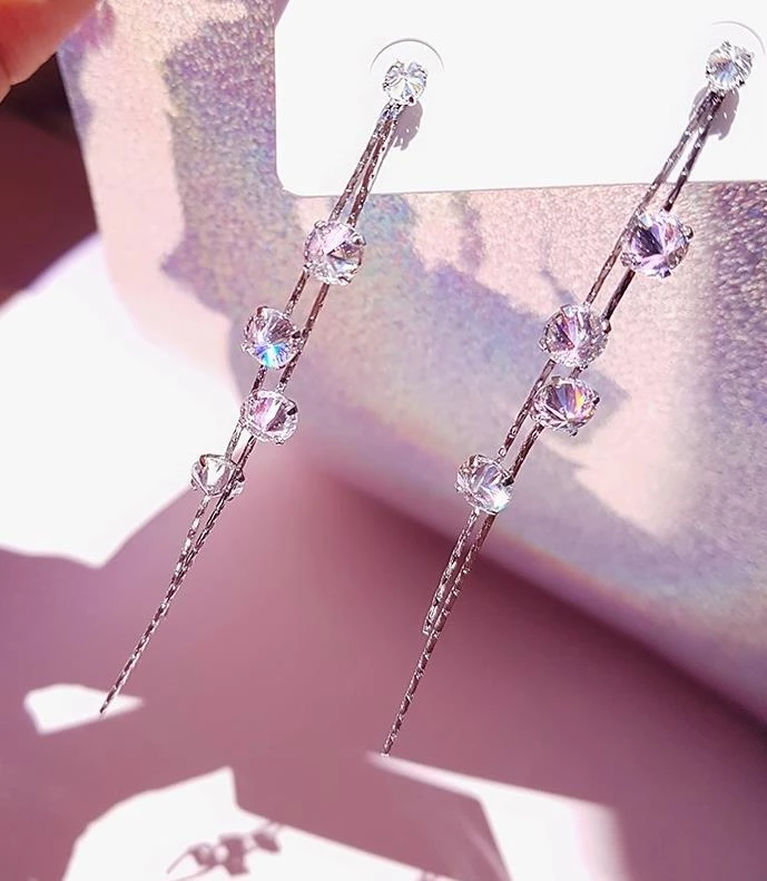 Wing Bling Earrings For Women Silver X Earrings 9 Wing Bling Earrings For Women Silver X Earrings - Image 7