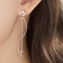 Wing Bling Earrings For Women White X One Size