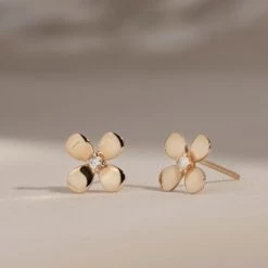 Wing Bling Earrings For Women Rose Gold X One Size