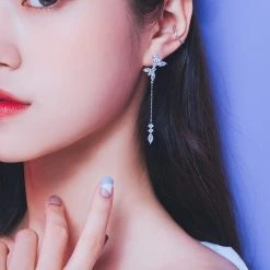 Wing Bling Casual Style Street Style Elegant Style Earrings For Women Silver X One Size -Wing Bling Online Shop org 170