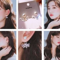 Wing Bling Earrings For Women Silver X Earrings