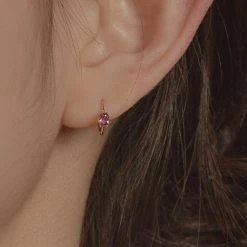 Wing Bling Earrings For Women Purple(rose Gold) X Round -Wing Bling Online Shop org 179