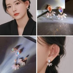 Wing Bling Earrings For Women Pink X Piercing