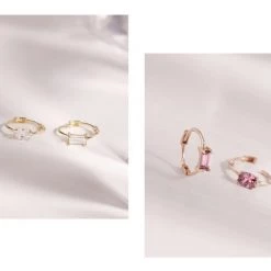 Wing Bling Earrings For Women Purple(rose Gold) X Round -Wing Bling Online Shop org 184