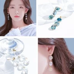 Wing Bling Earrings For Women Blue X One Size