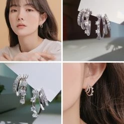 Wing Bling Casual Style Street Style Party Style Elegant Style Earrings For Women Pink X One Size -Wing Bling Online Shop org 1927