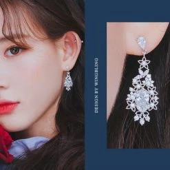 Wing Bling Casual Style Street Style Elegant Style Earrings For Women Silver X One Size -Wing Bling Online Shop org 209