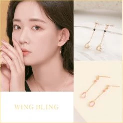 Wing Bling Casual Style Street Style Party Style Elegant Style Earrings For Women Black X One Size