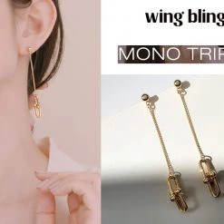 Wing Bling Casual Style Street Style Elegant Style Earrings For Women Silver X One Size