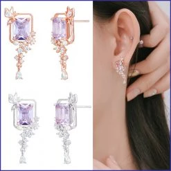 Wing Bling Casual Style Street Style Party Style Elegant Style Earrings For Women Pink (earrings) X One Size