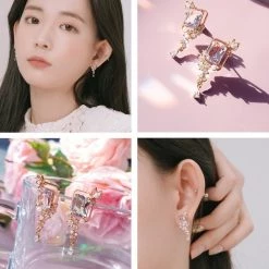 Wing Bling Casual Style Street Style Party Style Elegant Style Earrings For Women Pink (earrings) X One Size -Wing Bling Online Shop org 2243