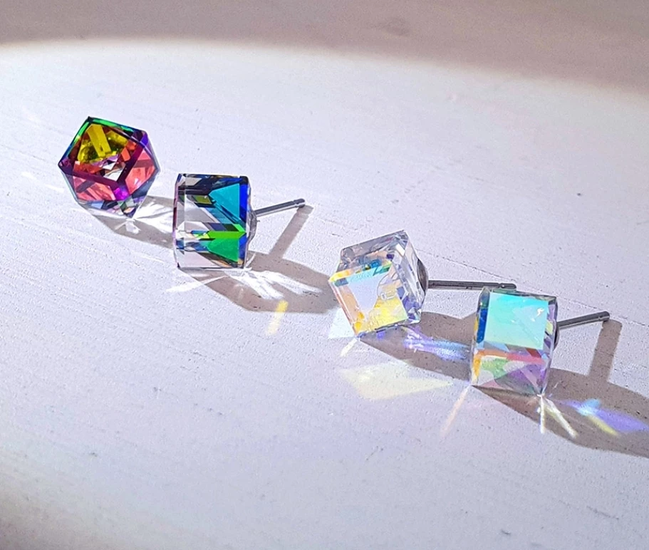 Wing Bling Casual Style Street Style Party Style Elegant Style Earrings For Women Rainbow X One Size 5 Wing Bling Casual Style Street Style Party Style Elegant Style Earrings For Women Rainbow X One Size - Image 3