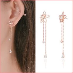 Wing Bling Casual Style Street Style Party Style Elegant Style Earrings For Women Pink (piercing) X One Size