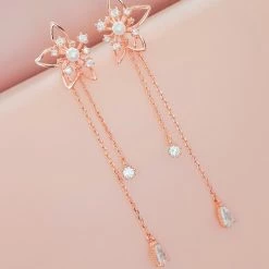 Wing Bling Casual Style Street Style Party Style Elegant Style Earrings For Women Pink (piercing) X One Size -Wing Bling Online Shop org 2413