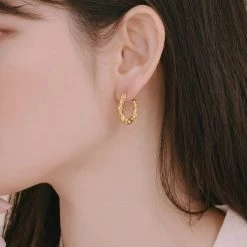 Wing Bling Casual Style Street Style Party Style Elegant Style Earrings For Women Gold X One Size -Wing Bling Online Shop org 2424