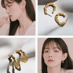 Wing Bling Casual Style Street Style Party Style Elegant Style Earrings For Women Gold X One Size -Wing Bling Online Shop org 2428