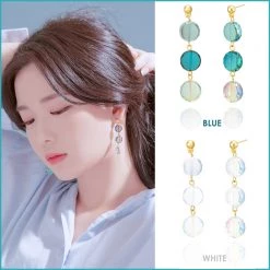Wing Bling Casual Style Street Style Party Style Elegant Style Earrings For Women Blue X One Size