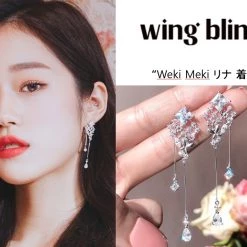 Wing Bling Casual Style Street Style Elegant Style Earrings For Women Silver X One Size