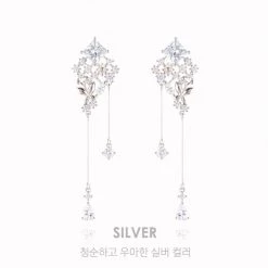 Wing Bling Casual Style Street Style Elegant Style Earrings For Women Silver X One Size -Wing Bling Online Shop org 258
