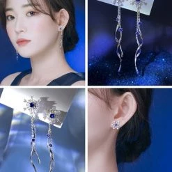 Wing Bling Casual Style Street Style Party Style Elegant Style Earrings For Women Silver (pierce) X One Size -Wing Bling Online Shop org 2580