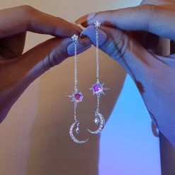 Wing Bling Star Party Style Silver Platinum With Jewels Office Style For Women Pink X One Size -Wing Bling Online Shop org 2586