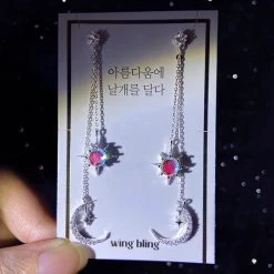 Wing Bling Star Party Style Silver Platinum With Jewels Office Style For Women Pink X One Size -Wing Bling Online Shop org 2589