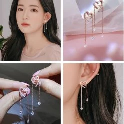 Wing Bling Casual Style Street Style Party Style Elegant Style Earrings For Women Silver Earrings X One Size -Wing Bling Online Shop org 2623