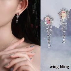 Wing Bling Casual Style Silver Platinum With Jewels Office Style For Women Silver X One Size