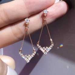 Wing Bling Casual Style Street Style Elegant Style Earrings For Women Pinkgold X One Size -Wing Bling Online Shop org 2666