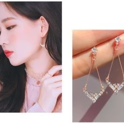 Wing Bling Casual Style Street Style Elegant Style Earrings For Women Pinkgold X One Size -Wing Bling Online Shop org 2671