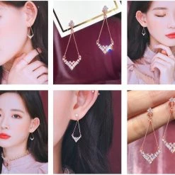 Wing Bling Casual Style Street Style Elegant Style Earrings For Women Pinkgold X One Size -Wing Bling Online Shop org 2674