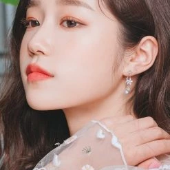 Wing Bling Casual Style Street Style Party Style Elegant Style Earrings For Women White (earrings) X One Size -Wing Bling Online Shop org 2750