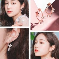 Wing Bling Casual Style Street Style Party Style Elegant Style Earrings For Women White (earrings) X One Size -Wing Bling Online Shop org 2753