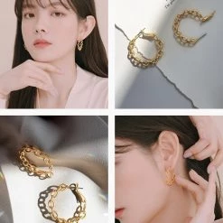 Wing Bling Casual Style Street Style Party Style Elegant Style Earrings For Women Silver X One Size -Wing Bling Online Shop org 2762