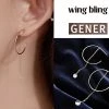 Wing Bling Casual Style Street Style Elegant Style Earrings For Women Silver X One Size -Wing Bling Online Shop org 2777