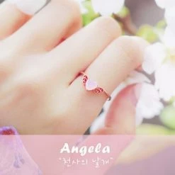 Wing Bling Rings For Women Pink X One Size