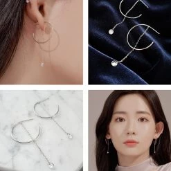 Wing Bling Casual Style Street Style Elegant Style Earrings For Women Silver X One Size -Wing Bling Online Shop org 2787
