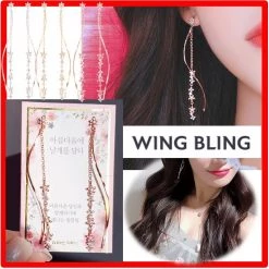 Wing Bling Casual Style Street Style Earrings For Women Pink System X Earrings